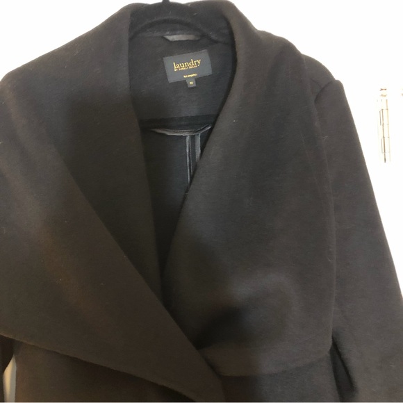 Laundry by Shelli Segal Woman’s Black Wool Blend Coat Size M - Picture 4 of 11
